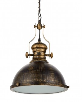 LAMPA WISZĄCA INDUSTRIALNA DUŻA STARE ZŁOTO ELIGIO W1 LUMINA DECO