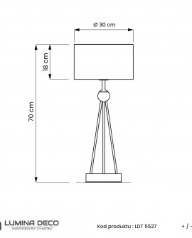 LAMPA STOŁOWA NOWOCZESNA BIAŁO-ZŁOTA BELFORTE LUMINA DECO