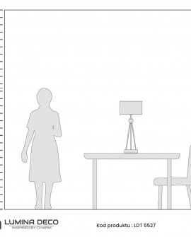 LAMPA STOŁOWA NOWOCZESNA BIAŁO-ZŁOTA BELFORTE LUMINA DECO