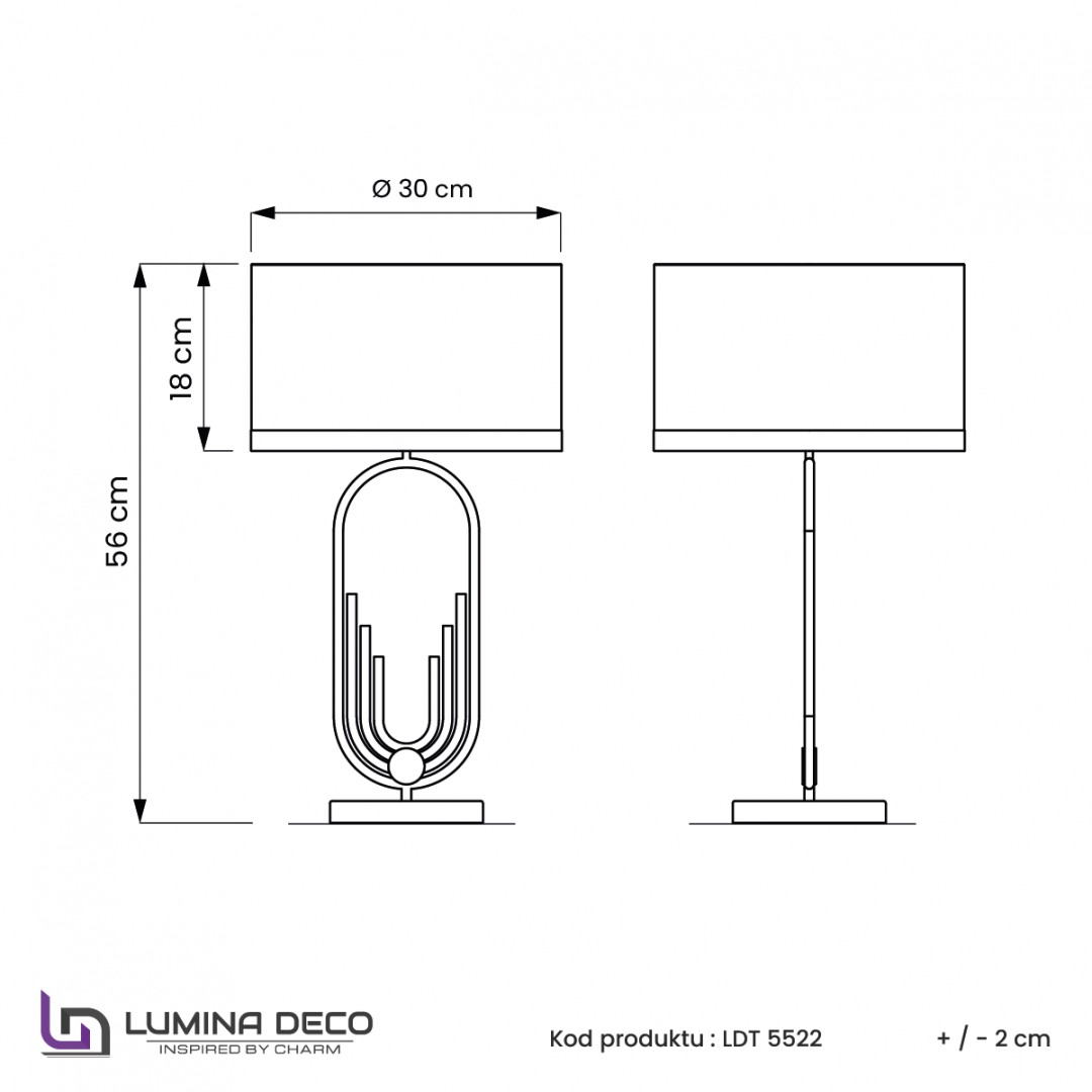 zanetti lumina deco lampa nocna – schemat konstrukcji lampy