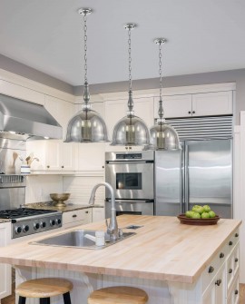 NOWOCZESNA LAMPA WISZĄCA CHROMOWANA BOLEO W4 LUMINA DECO