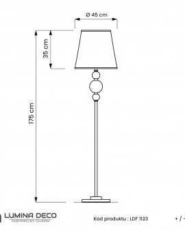 LAMPA STOJĄCA PODŁOGOWA CZARNA MURANEO LUMINA DECO