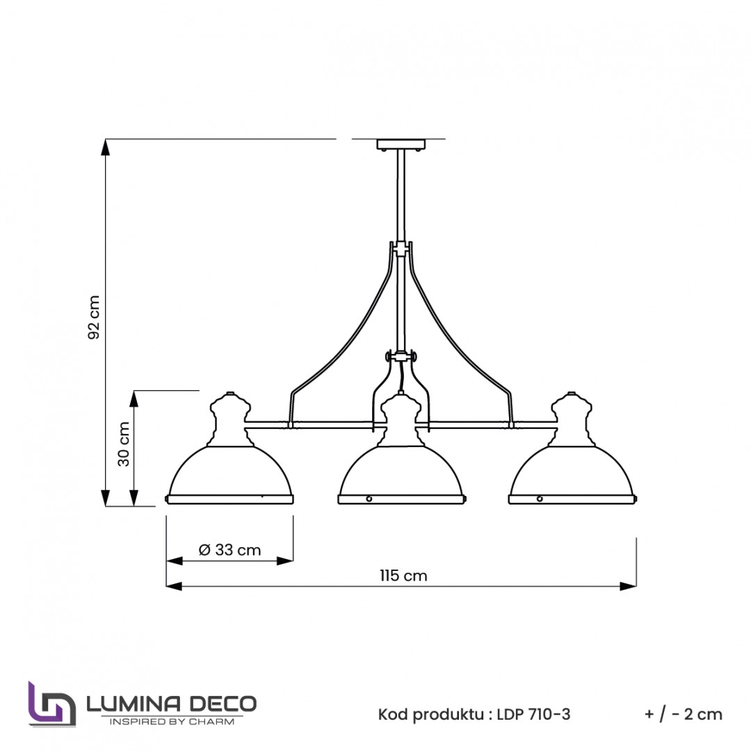 NOWOCZESNA LAMPA WISZĄCA INDUSTRIALNA BIAŁA ETTORE W3 LUMINA DECO
