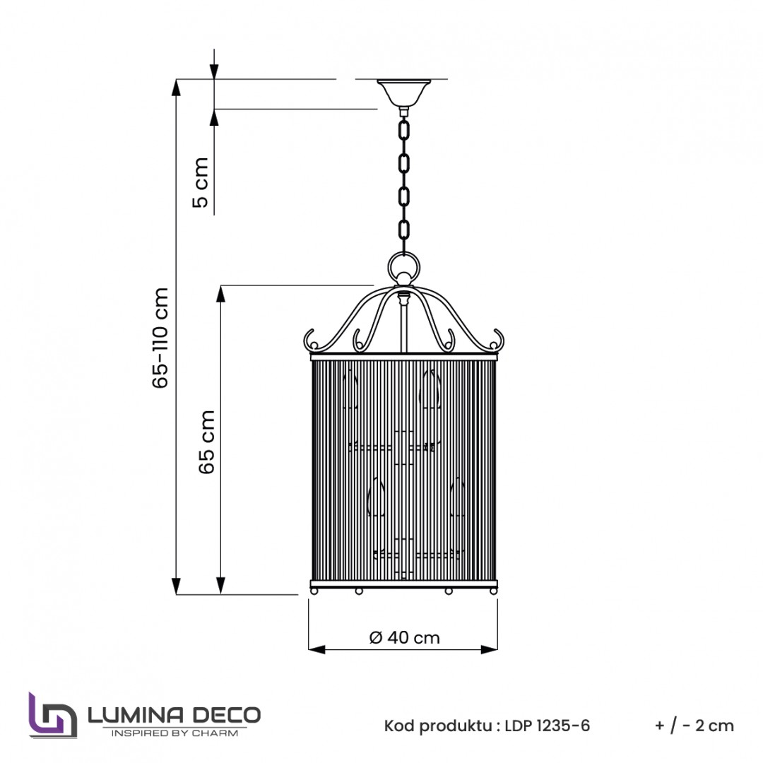LAMPA WISZĄCA LOFT ZŁOTO SZCZOTKOWANE BOSTON W6 LUMINA DECO