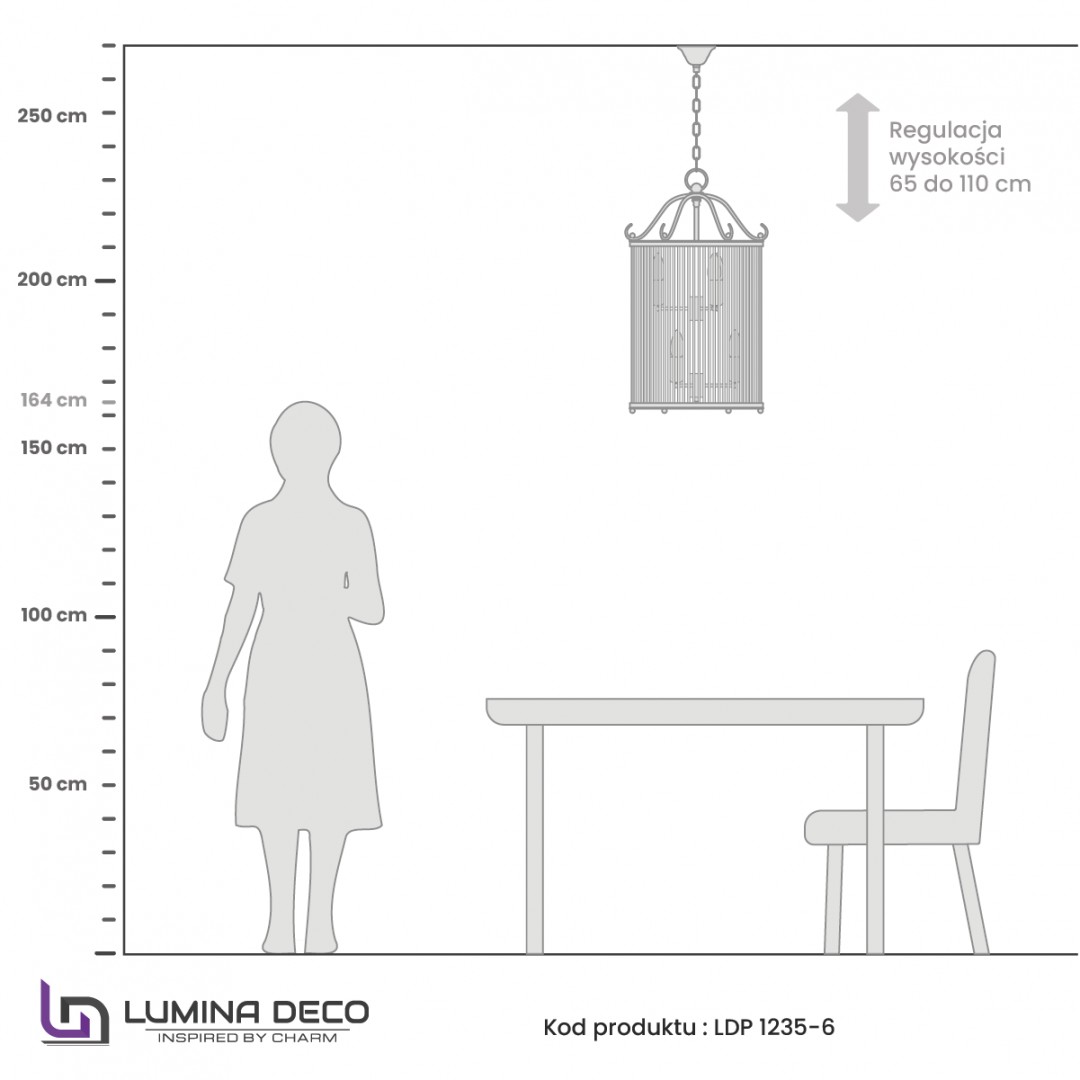 LAMPA WISZĄCA LOFT ZŁOTO SZCZOTKOWANE BOSTON W6 LUMINA DECO
