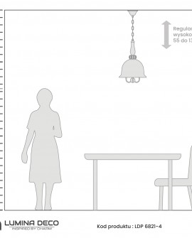 NOWOCZESNA LAMPA WISZĄCA CHROMOWANA BOLEO W4 LUMINA DECO