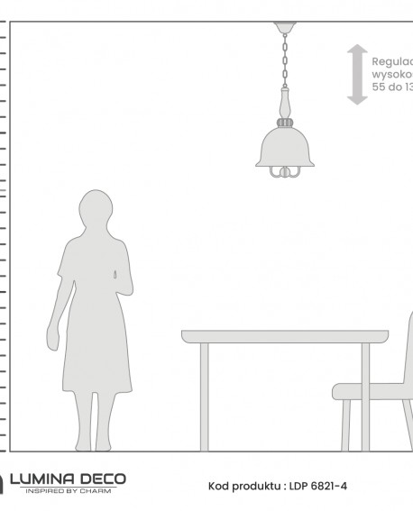 NOWOCZESNA LAMPA WISZĄCA ZŁOTA BOLEO W4 LUMINA DECO
