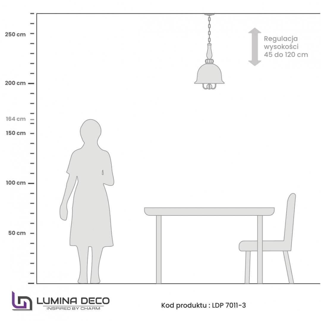 NOWOCZESNA LAMPA WISZĄCA ZŁOTO SZCZOTKOWANE MILEO W3 LUMINA DECO