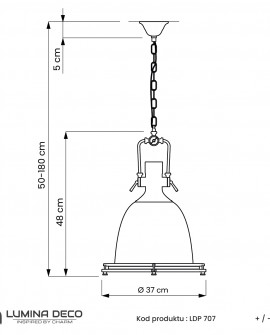 LAMPA WISZĄCA LOFT CHROMOWANA ALCANTARE