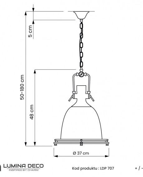 LAMPA WISZĄCA LOFT CHROMOWANA ALCANTARE