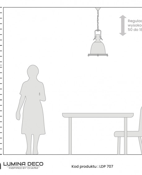 LAMPA WISZĄCA LOFT CHROMOWANA ALCANTARE