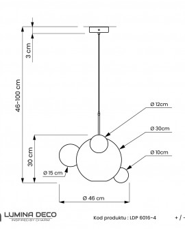 NOWOCZESNA LAMPA WISZĄCA CZARNA NERONI W4 LUMINA DECO