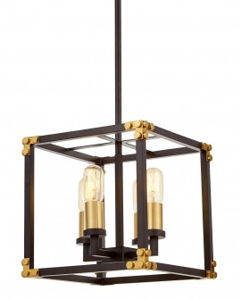 lampa wisząca loft czarno złota szczotkowana waldorf w4 lumina deco na białym tle