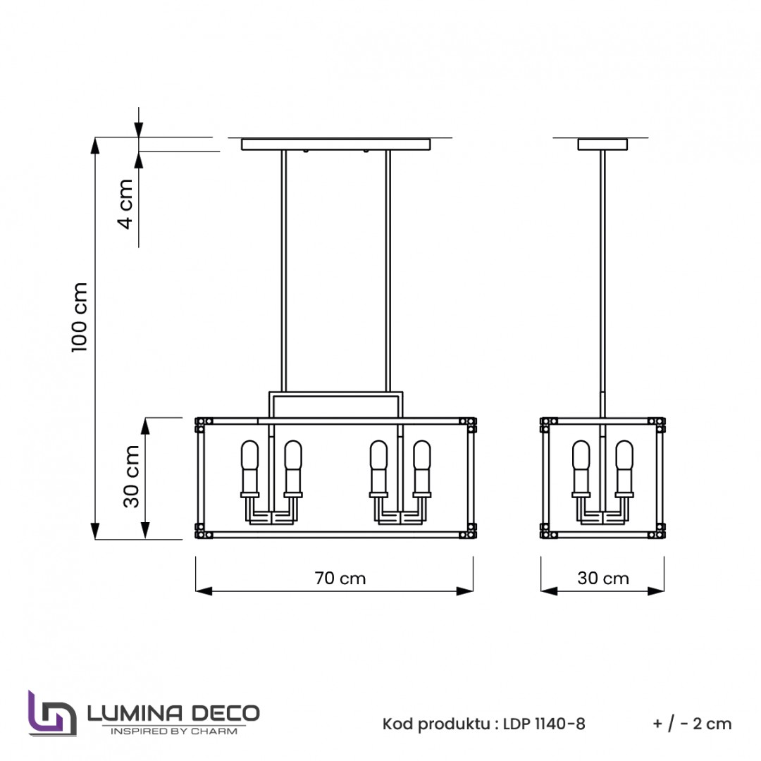 LAMPA WISZĄCA LOFT CZARNO-ZŁOTA SZCZOTKOWANA WALDORF W8 LUMINA DECO