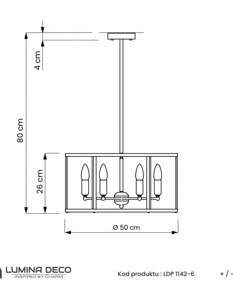 LAMPA WISZĄCA LOFT CZARNO-MOSIĘŻNA LORTON W6 LUMINA DECO