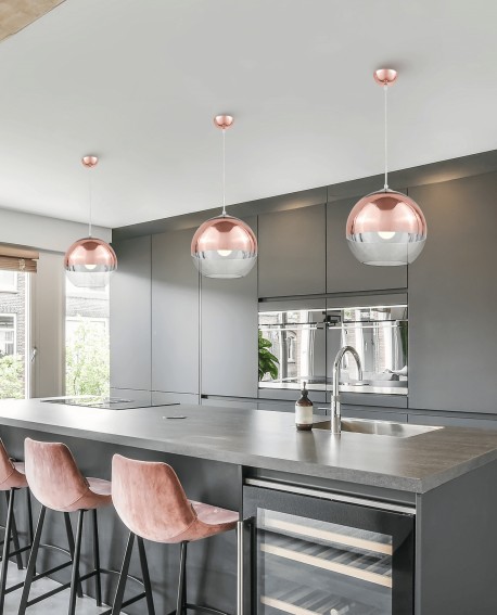 LAMPA WISZĄCA NOWOCZESNA RÓŻOWE ZŁOTO VERONI D20 LUMINA DECO