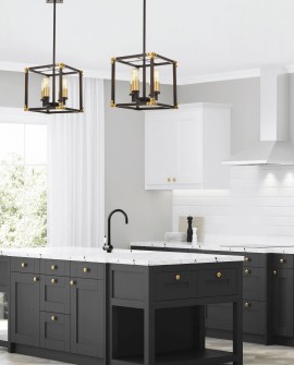 lampa wisząca loft czarno złota szczotkowana waldorf w4 lumina deco na białym tle