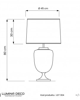 LAMPA NOCNA GLAMOUR BIAŁA OLIMPIA LUMINA DECO