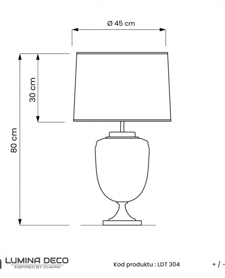 LAMPA NOCNA GLAMOUR BIAŁA OLIMPIA LUMINA DECO