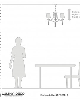 ŻYRANDOL LAMPA WISZĄCA KRYSZTAŁOWA ZŁOTY DOMINNI W3 LUMINA DECO