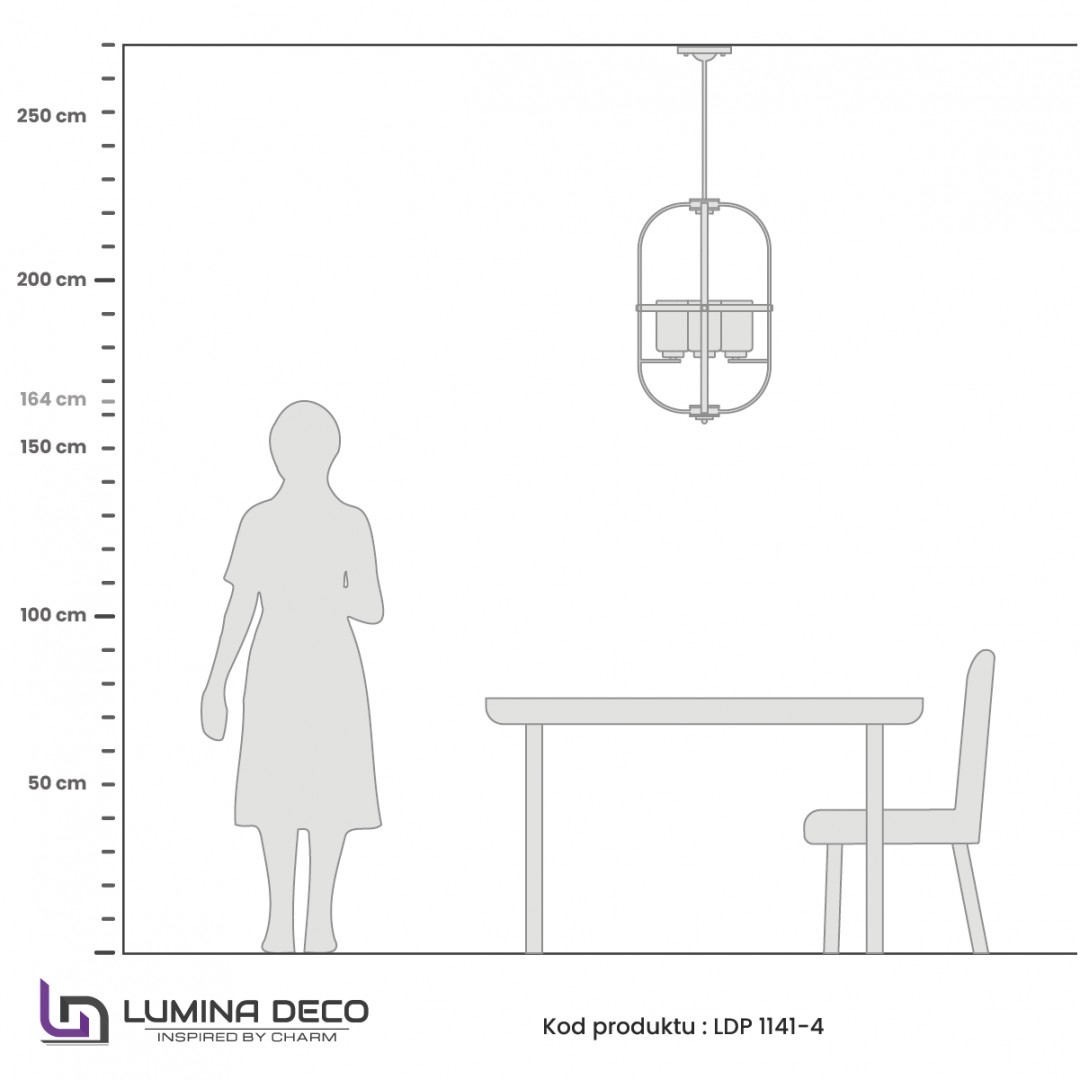 LAMPA WISZĄCA LOFT CZARNO-ZŁOTA SZCZOTKOWANA MONTEREY W4 LUMINA DECO