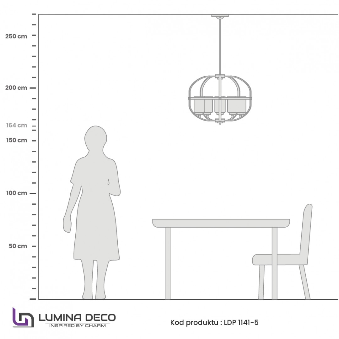 LAMPA WISZĄCA LOFT CZARNO-ZŁOTA SZCZOTKOWANA MONTEREY W5 LUMINA DECO