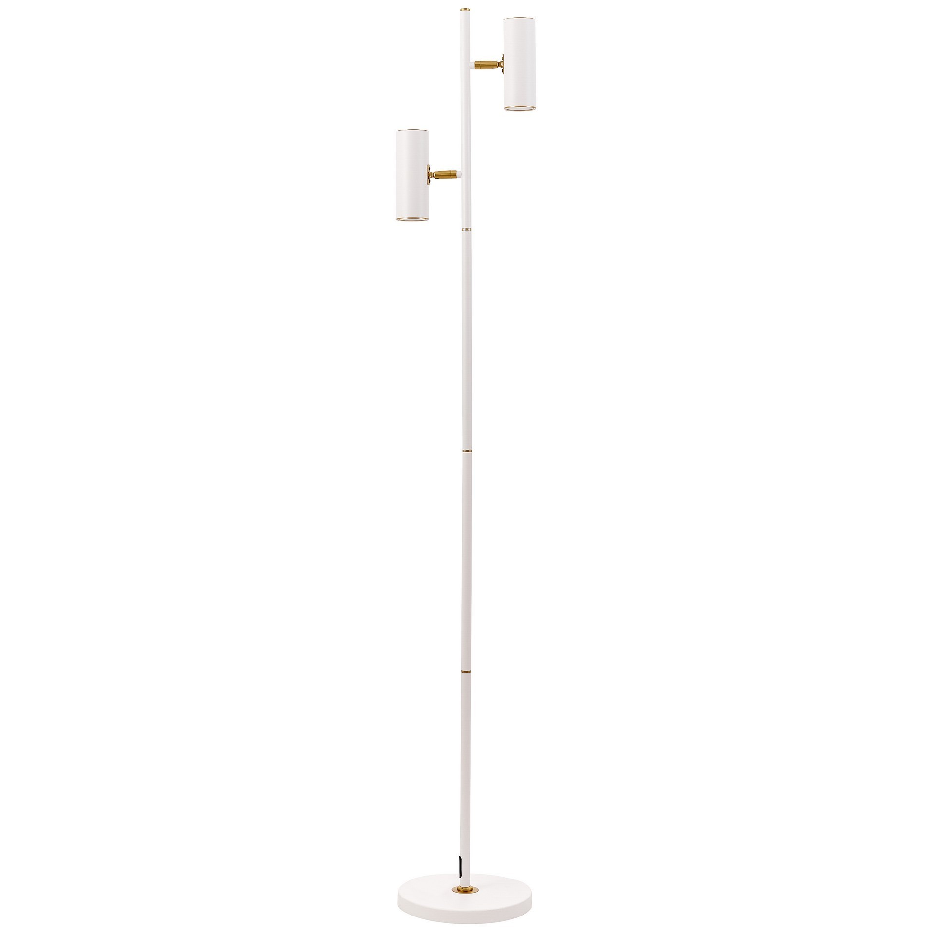Lampa stojąca podłogowa biało-złota szczotkowana MIRA - wymiary