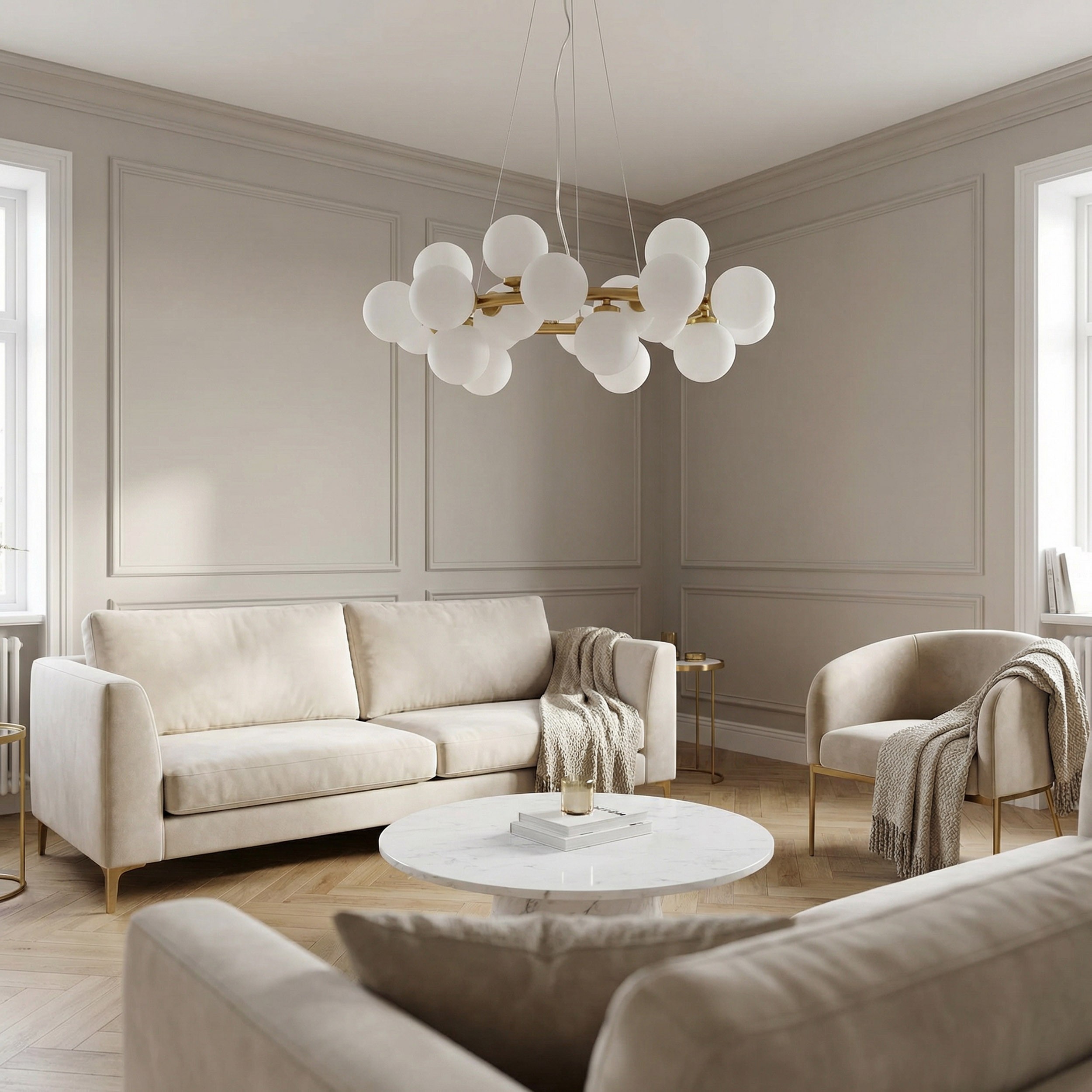 LAMPA WISZĄCA NOWOCZESNA ZŁOTO SZCZOTKOWANE MARSIADA W25 LUMINA DECO