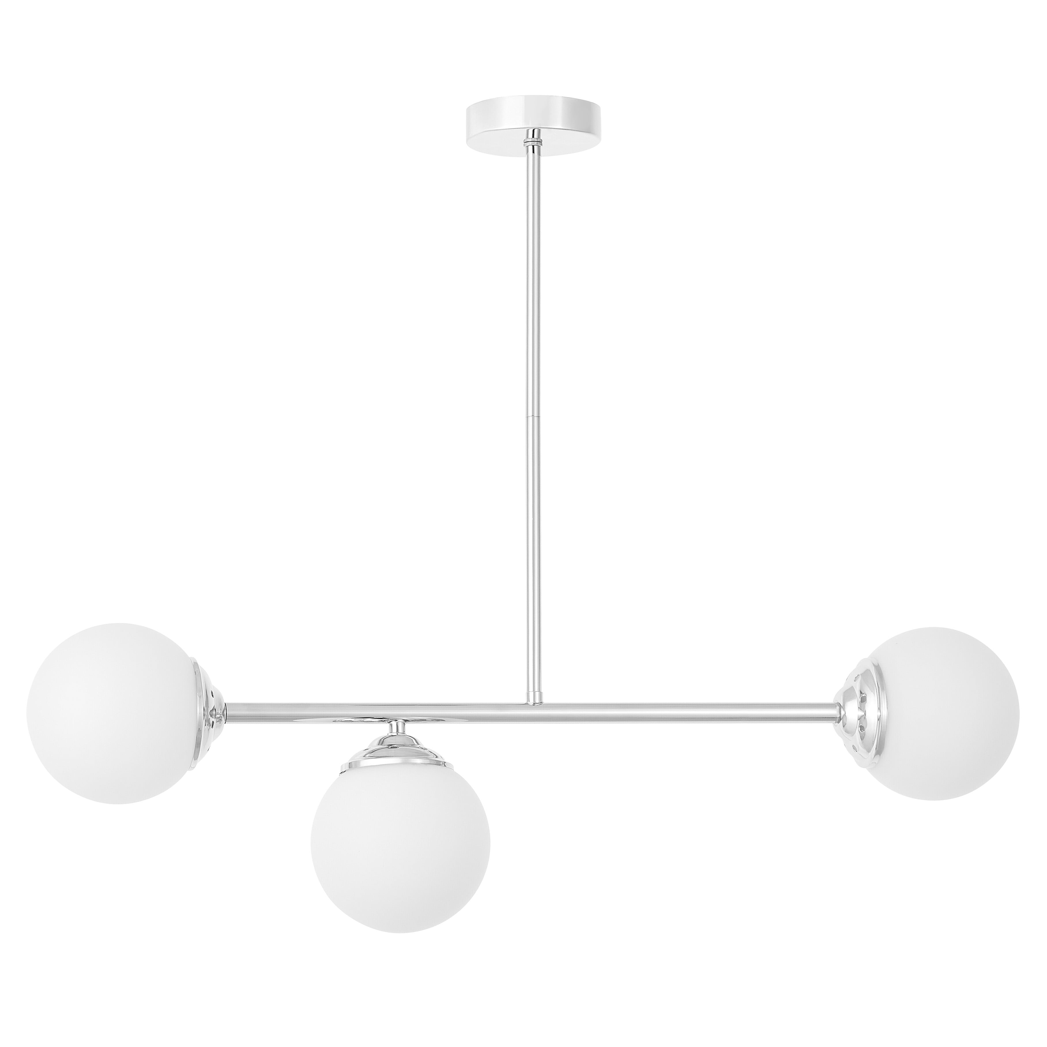 Nowoczesna lampa sufitowa wisząca chromowana FINO W3