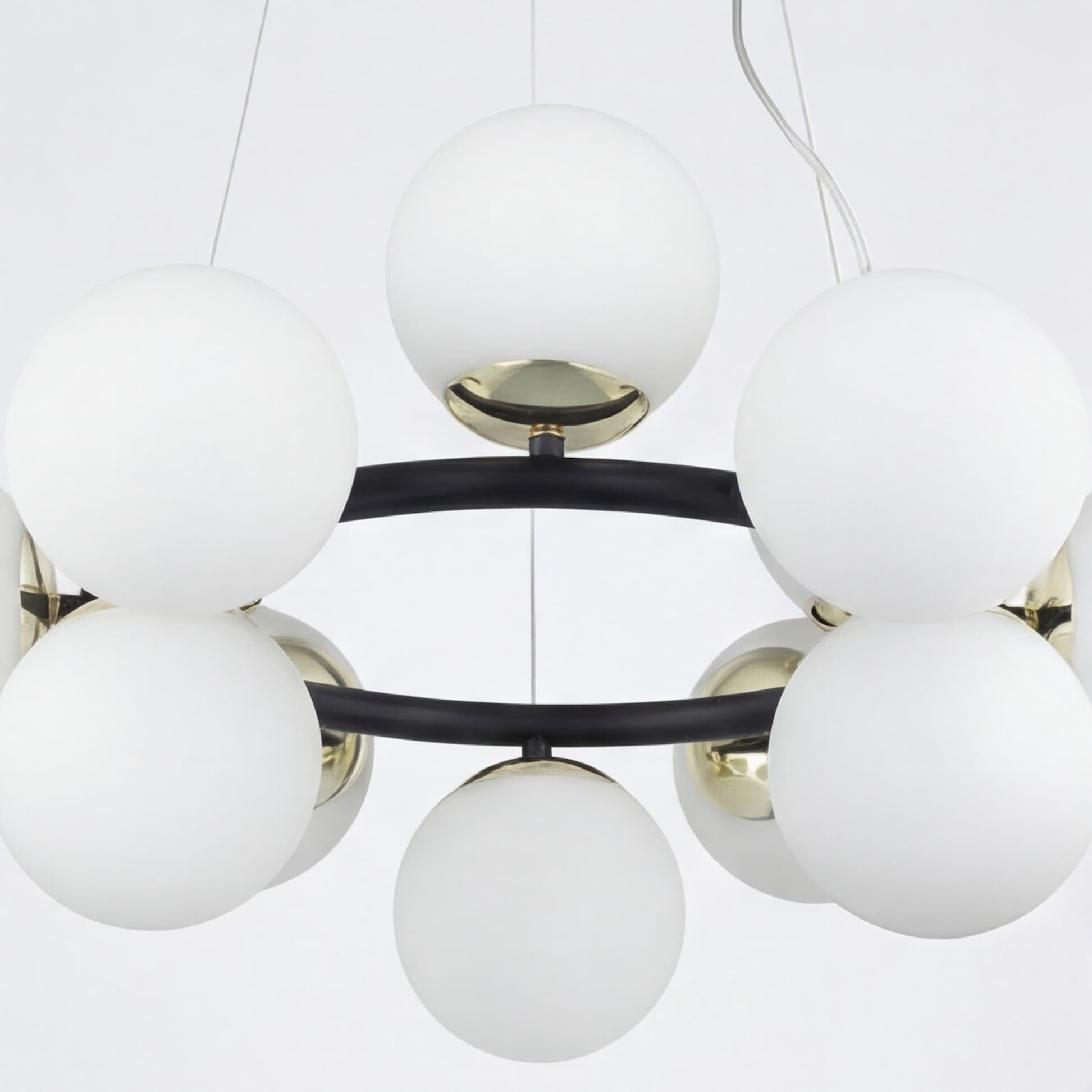 NOWOCZESNA LAMPA WISZĄCA CZARNO-ZŁOTA LEDO W12 - wymiary