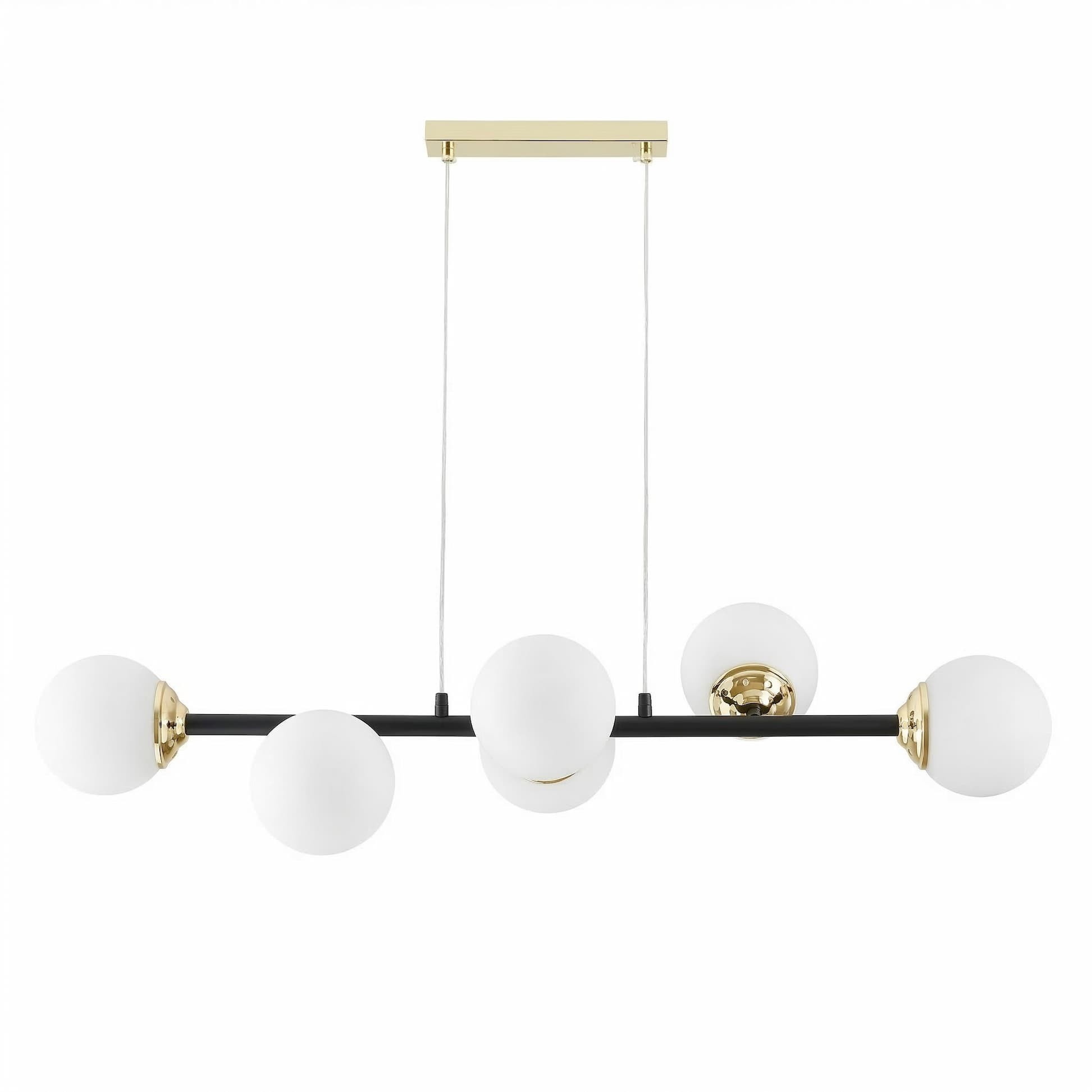Nowoczesna lampa wisząca czarno-złota FINO W6