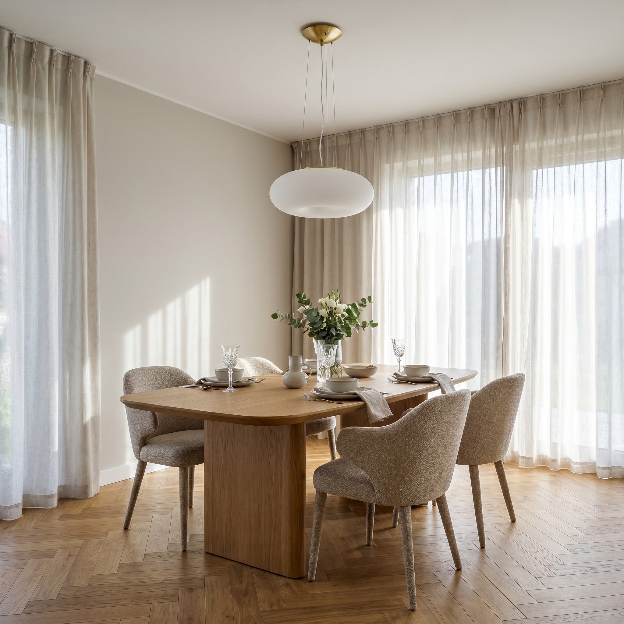 Lampa wisząca sufitowa nowoczesna biało-złota BIANTE D38 we wnętrzu
